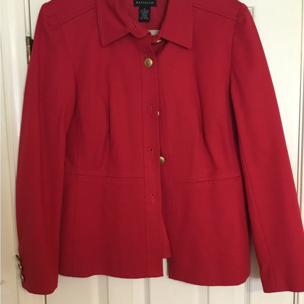 Vintage Raffael Red Button Front Women’s Blazer